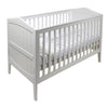 Babylo Exclusive Clara Deluxe 32mm solid wooden ends- cot bed White