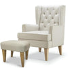 Nested Soothe Easy Chair with Footstool - Natural