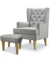 Nested Soothe Easy Chair with Footstool - Grey