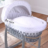 Grey wicker basket white dimple (online only)