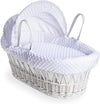 White wicker basket White dimple