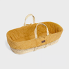 Little Green Sheep - Moses Basket and Rocking Stand Bundle - Printed Honey Rice