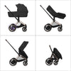 Cybex ePriam Comfort Rosegold incl. Foldable Carry Cot Sepia Black/black