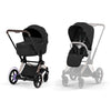 Cybex ePriam Comfort Rosegold incl. Foldable Carry Cot Sepia Black/black