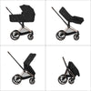 Cybex Priam Comfort Matt Black incl. Foldable Carry Cot Cozy Beige/beige