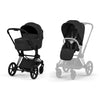 Cybex Priam Comfort Matt Black incl. Foldable Carry Cot Sepia Black/black