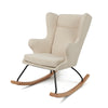 Nested Roma nursing chair and footstool - Natural boucle