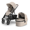 Uppababy Vista V3 Stroller Ada - Sandstone Melange - Carbon Frame/Chestnut Leather