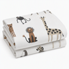 Cuddle Collection Two pack Cot Jersey Fitted Sheets Animal Kingdom 60x120cm