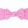 Little Bo Pip - Teeny dot pink pippa bow Small