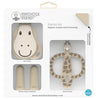 Matchstick monkey giraffe starter set , (flat face teether , finger toothbrush , teether)